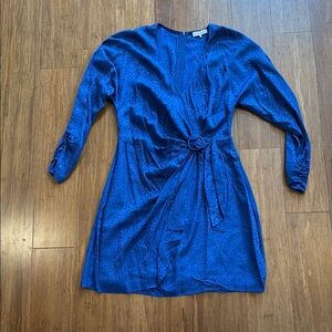 Parker Blue Long Sleeve Dress